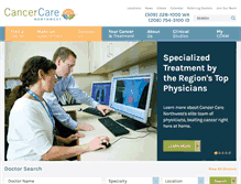 Tablet Screenshot of cancercarenorthwest.com